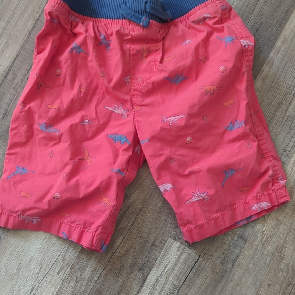Joe Fresh Coral Dinosaur Print Kids Shorts